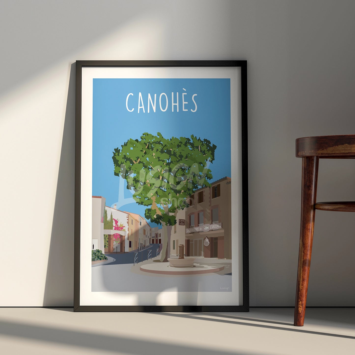 Affiche Canohès - Place du Village | Village Catalan Authentique