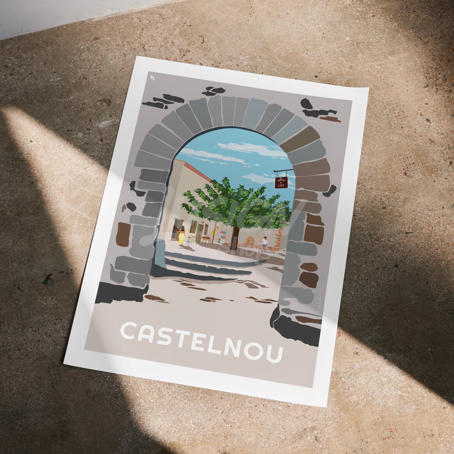Affiche Castelnou - Plaça de l'Escola | Village Médiéval d’Exception