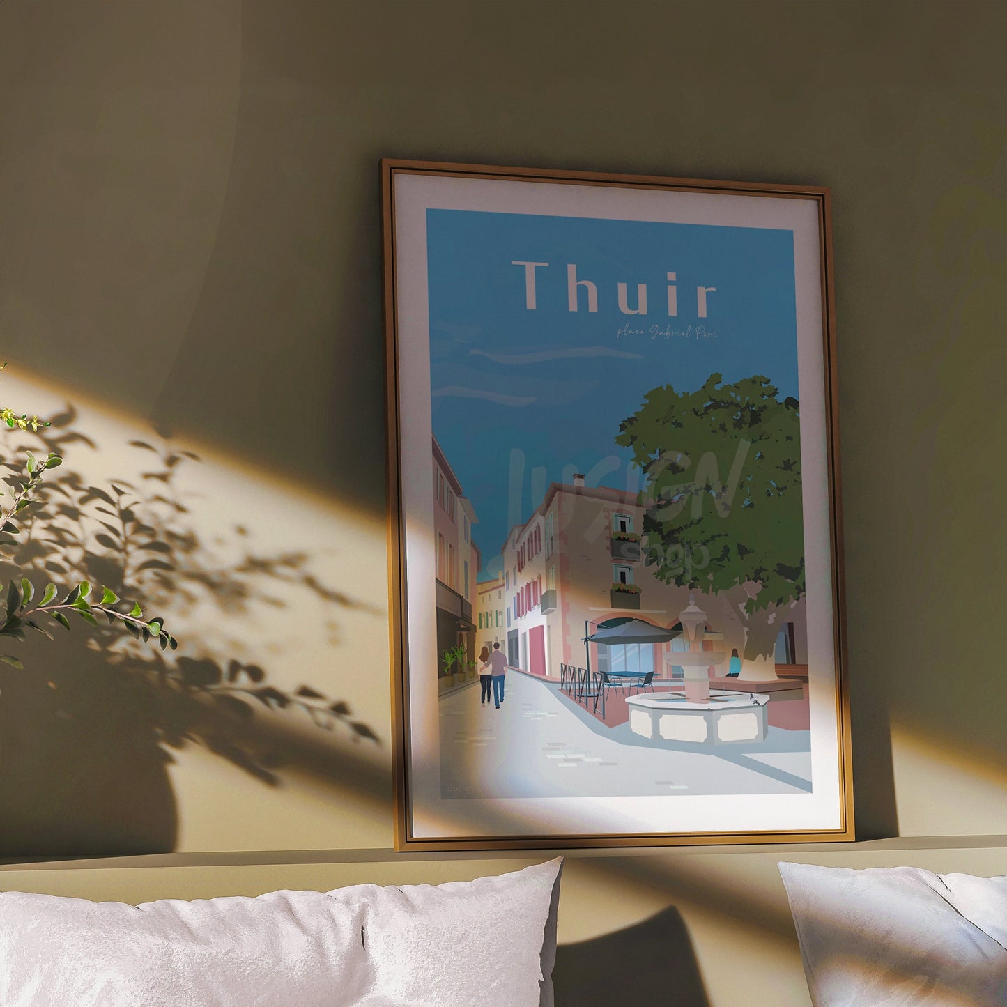 Affiche Thuir - Fontaine de la Place Gabriel Péri | Patrimoine du Roussillon