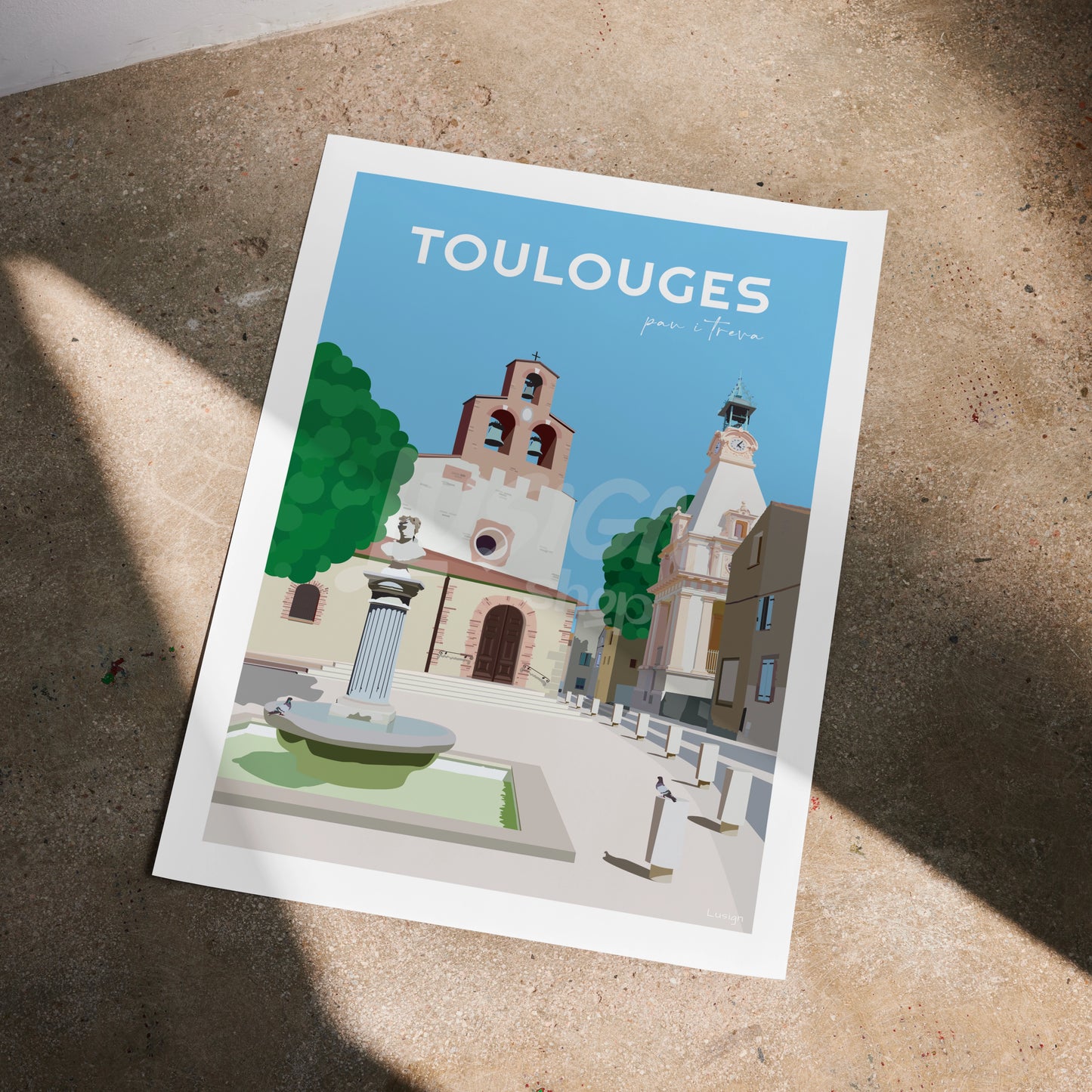 Affiche Toulouges - Beffroi Républicain | Patrimoine et Histoire
